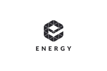 Letter E Hexagon Pixel Logo Design Vector v.19 Screenshot 3