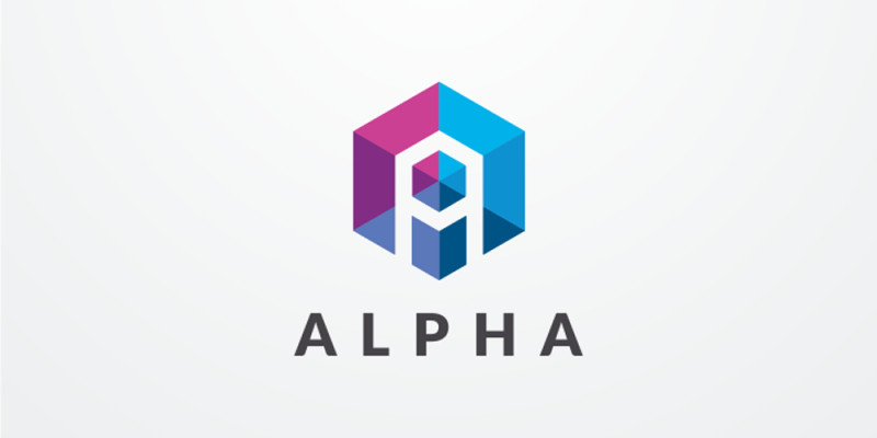 Letter A Hexagon Geometric Logo Design Vector v.21