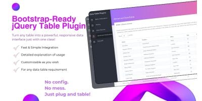 Data Table Plugin jQuery