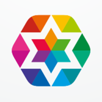 Colorful Star Hexagon Logo Design Vector