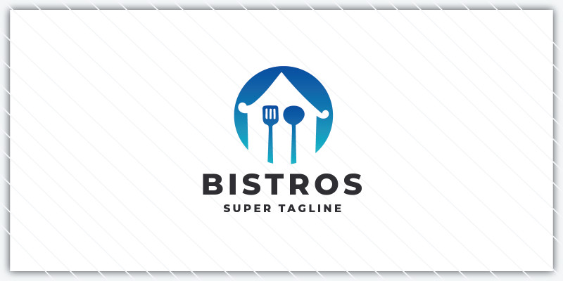 Bistros Restaurant Kitchen House Logo