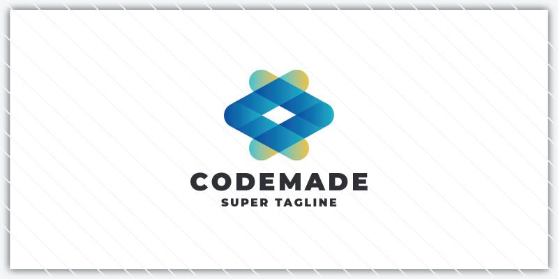 Abstract Code Connection Logo