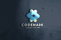 Abstract Code Connection Logo Screenshot 1