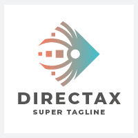 Abstract Digital Arrow Logo