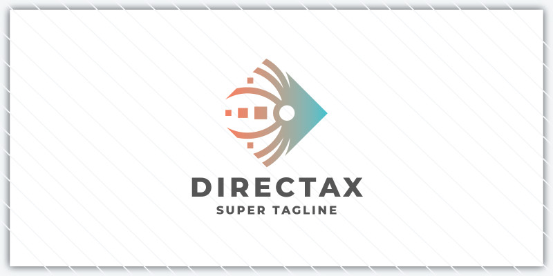 Abstract Digital Arrow Logo