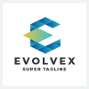 Geometric E Letter Evolution Logo