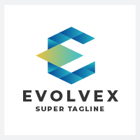 Geometric E Letter Evolution Logo
