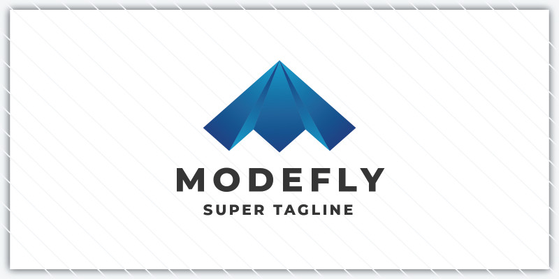 Modefly Abstract Wing Logo