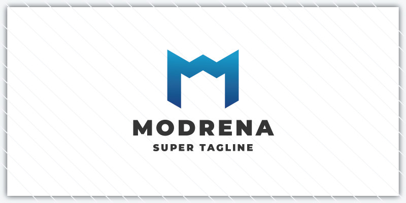Modrena Geometric M Logo