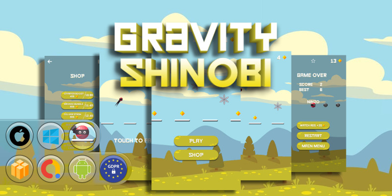 Gravity Shinobi - Buildbox Template