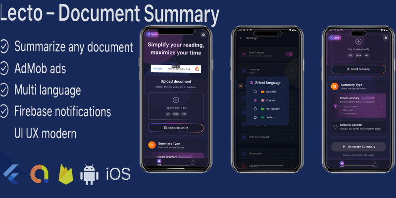 Lecto - AI Document Summarizer Flutter