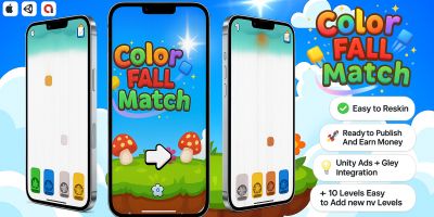 Color Fall Match - Casual Mobile Unity Game
