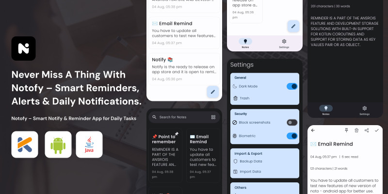 Notofy - Android App Source Code Kotlin