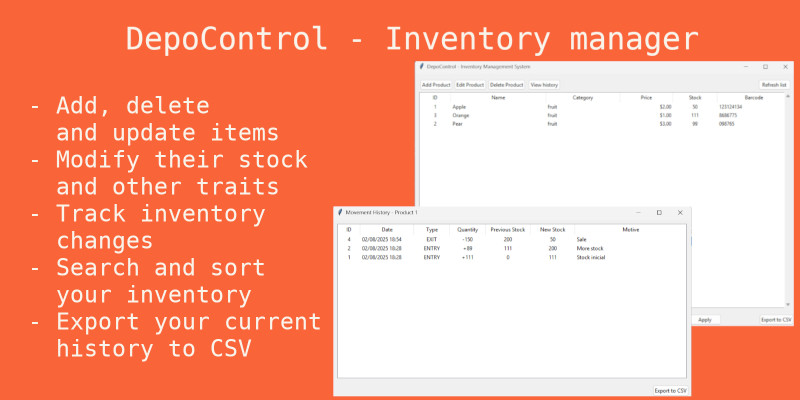 DepoControl - Inventory Management System