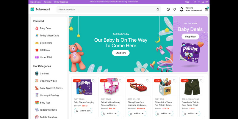 BabyShop Pro - React Native E-commerce System