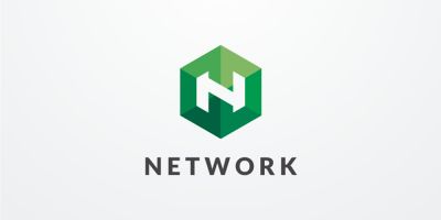 Letter N Hexagon Logo Design Vector v.03