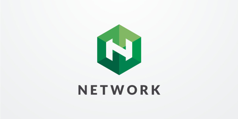Letter N Hexagon Logo Design Vector v.03