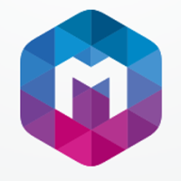 Letter M Hexagon Pixel Logo Design Vector v.08