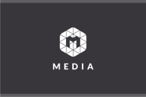 Letter M Hexagon Pixel Logo Design Vector v.08 Screenshot 2
