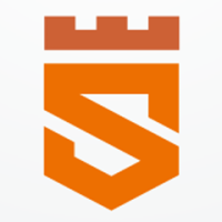 Shield Castle Letter S Logo Design Vector
