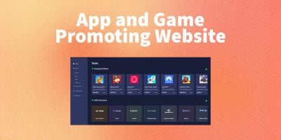 App and Game Promoting Website