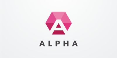 Letter A Hexagon Geometric Logo Design Vector v22