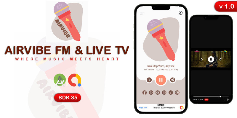 AirVibe Radio with Live TV Android App