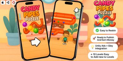 Candy Pipes Puzzle - Puzzle Mobile Unity Game