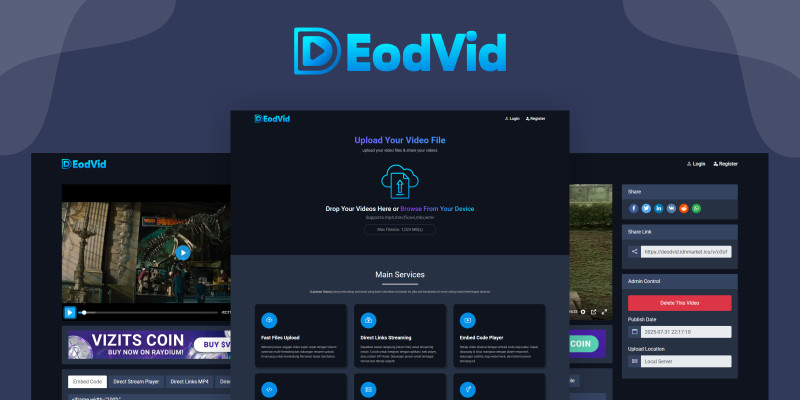 DeodVid - Simple Video File Sharing Platform