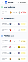 66Sports - Football Live Stream App Screenshot 1