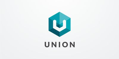 Letter U Hexagon Geometric Logo Design Vector v.03