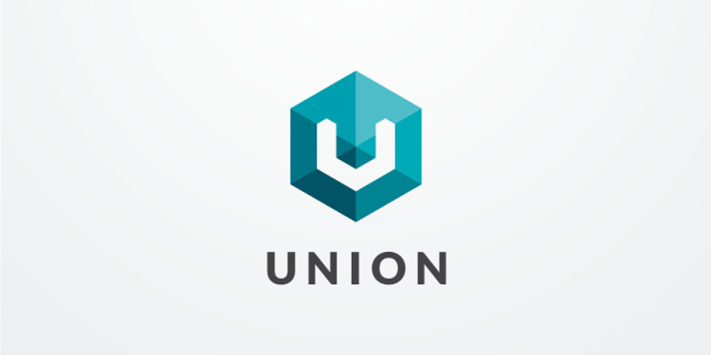 Letter U Hexagon Geometric Logo Design Vector v.03