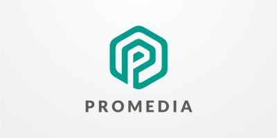 Letter P Hexagon Logo Design Vector v10