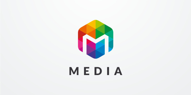 Letter M Hexagon Colorful Logo Design Vector v.07