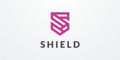 Shield Letter S Geometric Logo Design Vector v.04