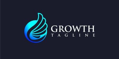 Growth Logo Freedom Wings Logo Delivery Logo