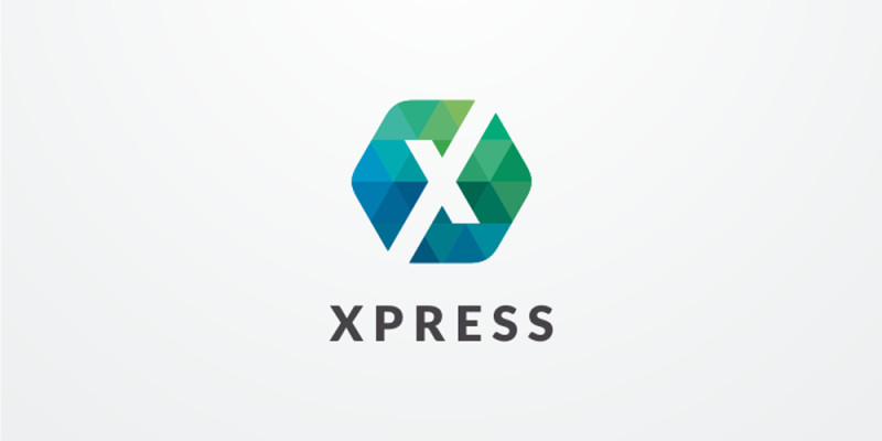 Letter X Hexagon Pixel Logo Design Vector v.06