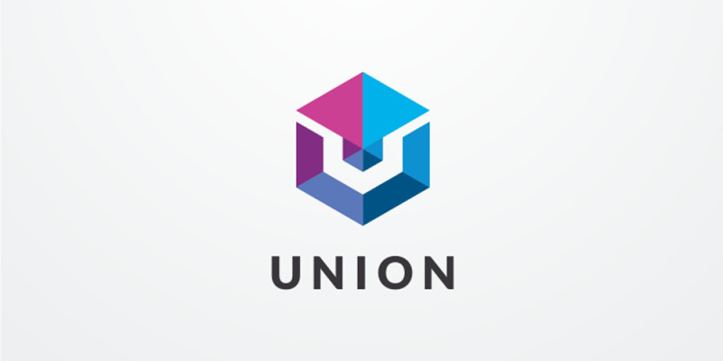 Letter U Hexagon Geometric Logo Design Vector v06
