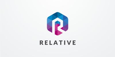 Letter R Hexagon Pixel Logo Design Vector v12