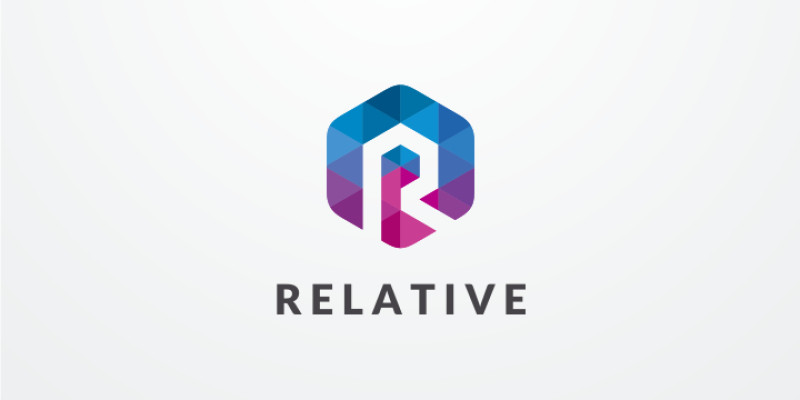 Letter R Hexagon Pixel Logo Design Vector v12