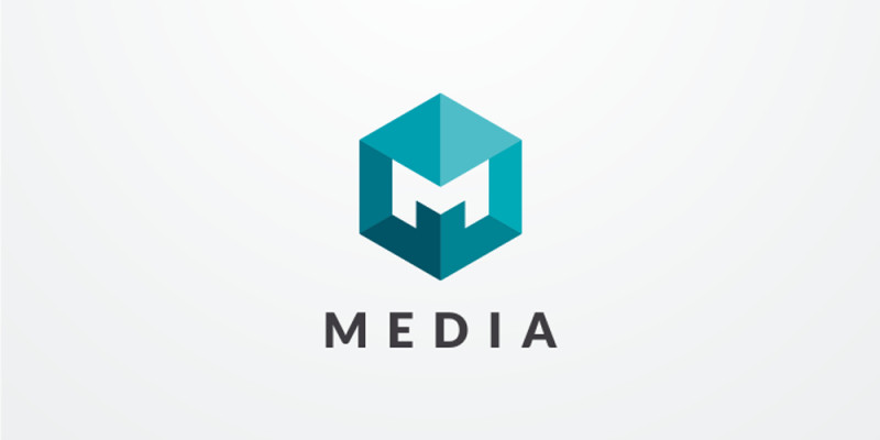 Letter M Hexagon Geomeric Logo Design Vector v.12