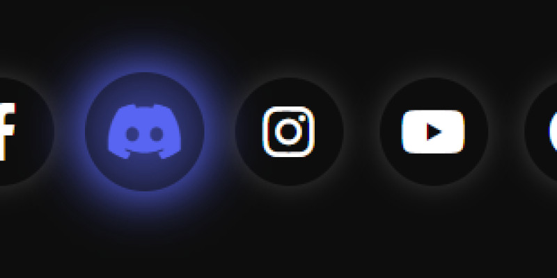 Glowing Social Media Icons – Pure HTML And CSS