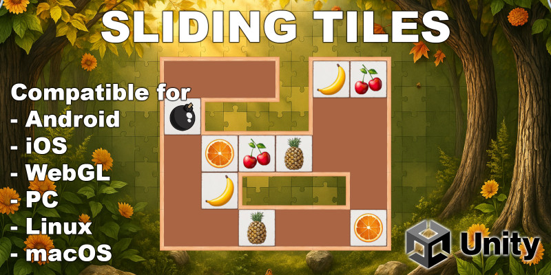 Sliding Tiles  - Unity Logic Puzzle Game