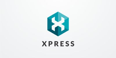 Letter X Hexagon Geometric Logo Design Vector v09