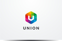 Letter U Hexagon Colorful Logo Design Vector v04 Screenshot 1