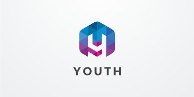 Letter Y Hexagon Pixel Logo Design Vector v10