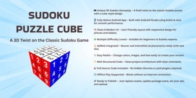 Sudoku Puzzle Cube - Android App 