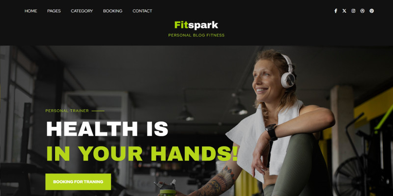 Fitspark - Blog About Fitness HTML Template