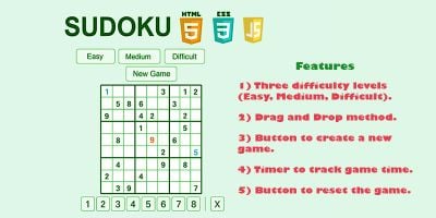 Sudoku JavaScript Game 