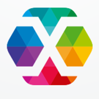 Letter X Hexagon Colorful Logo Design Vector v10